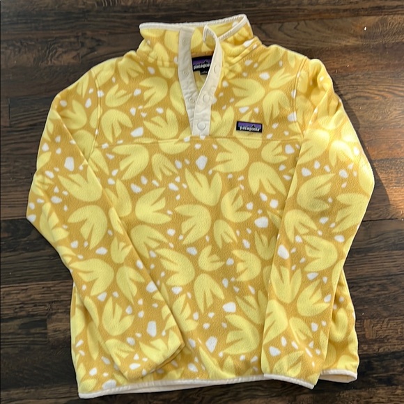 Patagonia Yellow Floral Fleece Pullover - Picture 4 of 6